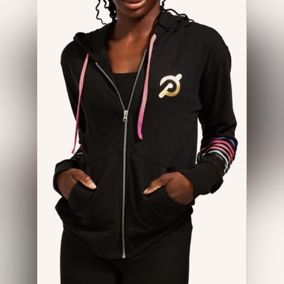 Peloton×Spiritual Gangster Women's Cotton & Rayon Blend Rainbow Hoodie Small - Picture 3 of 16